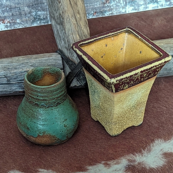 Vintage Bundle Rustic Ceramic Glazed Pots/Vases - Picture 2 of 10